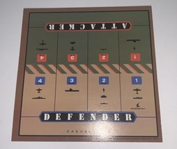 Axis &amp; Allies Game 1984-87 Milton Bradley Casualties Card Chart - $10.82