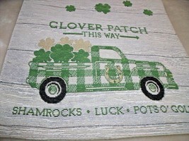 New Irish St Patricks Day Shamrock Tapestry Table Runner 13&quot; X 72&quot; Pickup Truck - £15.30 GBP