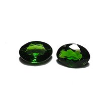 0.88 TCW 100% Natural Chrome diopside 2 pcs Oval Faceted Best Quality Gem By DVG - £117.49 GBP