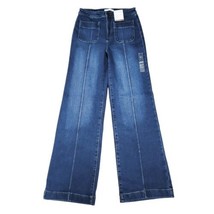 LC Lauren Conrad Allison Wide Leg Jeans Trousers Womens Size 8 Long Blue - $29.69
