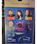 Star Trek : The Next Generation Stickers 4 Sheets 1992 Hallmark / NEW SE... - £11.02 GBP