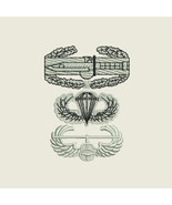 CAB Combat Action Badge Air Assault Jump Wings Embroidered Polo Shirt - $677.81 MXN