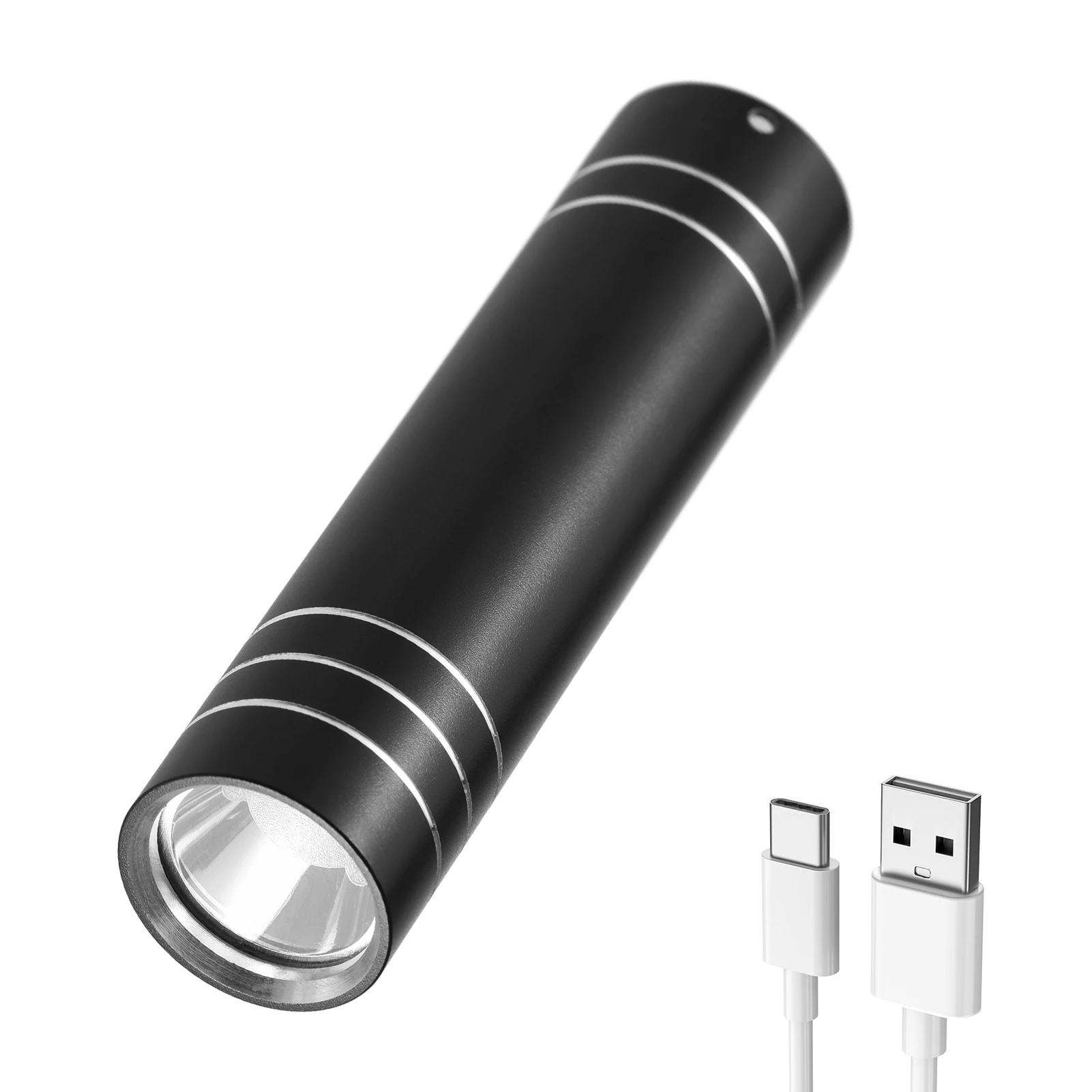 1pcs/2pcs Mini Flashlight USB Rechargeable Super Bright LED Flashlight Torch - £9.47 GBP+