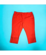 Soft Surroundings Straight Leg Crop Pants Women&#39;s Size 3X 24W Fiessta Or... - €34,22 EUR