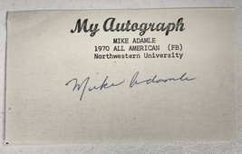 Mike Adamle Signed Autographed 3x5 Index Card #3 - Football - £7.83 GBP