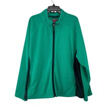 Merona Fleece Jacket Women's 4X Plus Size Teal Black Full Zip Used - $15.00