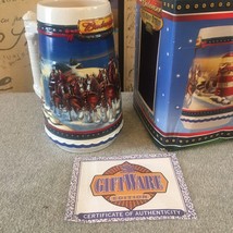 Budweiser Holiday Stein  #CS529 &quot;Guiding The Way Home&quot; 2002 - £11.32 GBP