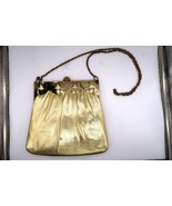 Vtg HL Harry Levine USA Shiny Metallic Gold Rhinestone Evening Clutch Purse - $40.00
