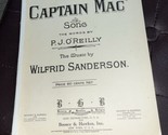 1915 Vintage Sheet Music - Captain Mac, By Sanderson, O&#39;Reilly - $6.93