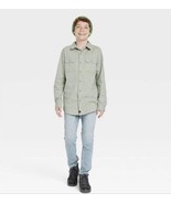 Boys Size L (12/14)  Long Sleeve  Button Up Dress  Shirt, Sage -Art Class  - $17.76 CAD