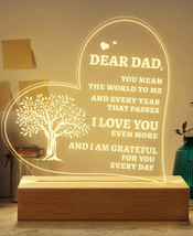 Fathers Day Gift for Dad from Daughter Son, Personalized Dad Night Light... - $21.51