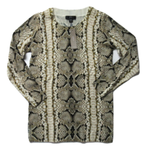 NWT J.Crew Tippi in Caramel Snake Print Merino Wool Knit Sweater XXS 2XS - £18.66 GBP