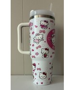 Hello Kitty 40oz Insulated Stainless Steel Tumbler With Handle And Straw - $25.00
