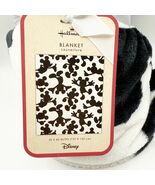 Mickey Mouse Disney Hallmark Christmas Black White Plush Throw Blanket 5... - $39.99