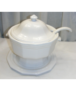 Vintage Pflatzgraff Pottery Heritage White Soup Tureen Ladle Underplate ... - €211,10 EUR