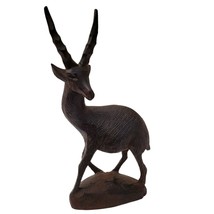 Hand Carved Wooden Gazelle Impala Eland Antelope Made in Kenya Africa Genuine - £12.45 GBP