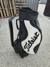 Titleist Staff Golf Bag 6 Divider White/Black w Raincover - $166.24