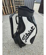 Titleist Staff Golf Bag 6 Divider White/Black w Raincover - $166.24