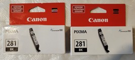 Genuine Canon CLI-281 BK Pixma 281 Black Ink Cartridge Lot of 2 - $7.59