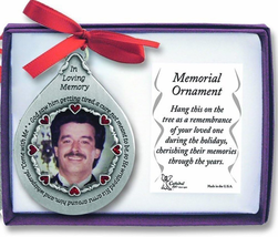 In Loving Memory Pewter Photo Frame Ornament - &quot;God Saw You Getting Tired&quot; - Mem - £16.81 GBP