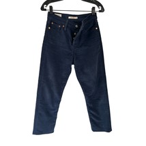 Levi&#39; Wedgie Strait Corduroy Pants Navy Blue Size 26 - $555.02 MXN