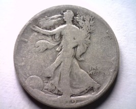 1919-S Walking Liberty Half About Good / Good AG/G Nice Original Coin Bobs Coins - $19.00