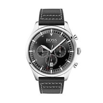 Hugo Boss Montre chronographe pour homme avec bracelet en cuir et cadran... - £100.80 GBP
