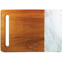 Kansas City Chiefs 2787 Acacia Cutting &amp; Serving Board with Faux Marble - £23.68 GBP