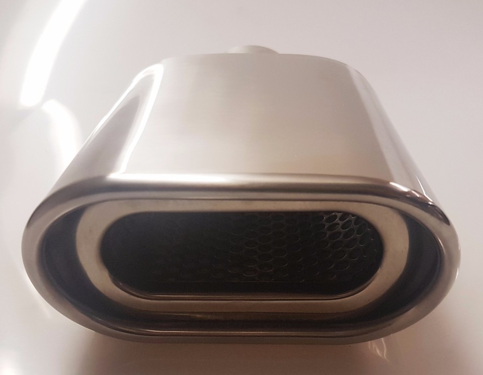 STEEL SPORTS EXHAUST TRIM TIP MUFFLER CHROME TAIL CAR VAN 58MM UNIVERSAL EX16 Item image 2