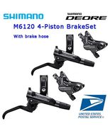 Shimano Deore BR-M6120 BL-M6100 4-Piston Hydraulic Disc Brake Set R+L - $169.88