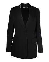 Stella Mccartney Single-Breasted Blazer Jacket In Wool Women Black Size 38 - $355.30