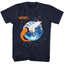 NASA Shuttle Orbiting Earth Men&#39;s T Shirt - £20.66 GBP+