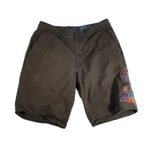 American Rag Mens 31&quot; Waist Shorts Youth XL Embroidered Rainbow Palmtree - £18.53 GBP