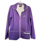 Renegade Club Womens Jacket Purple  L Fleece Full Zip Pocket Alaska Embr... - $34.53