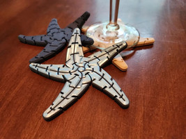 set of 8 Stylish Flexi Starfish Ocean Coasters for drinks home decorations - £29.37 GBP