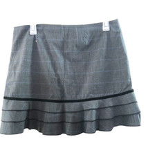 Speckless Gray &amp; Blue Plaid Skirt with three layers of ruffles Size 11 - £12.00 GBP