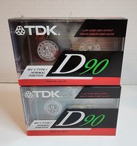 Lot of 2 TDK D90 High Output Blank Audio Cassette Tapes  Type I - NEW SEALED - £6.93 GBP