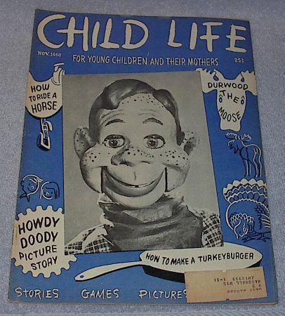 Primary image for Vintage Child Life Magazine Howdy Doody November 1950