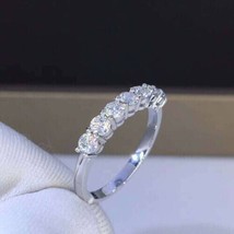 1.75Ct Seven Diamond Ring White Gold Finish Anniversary Band Simulated Size 8.5 - $128.70