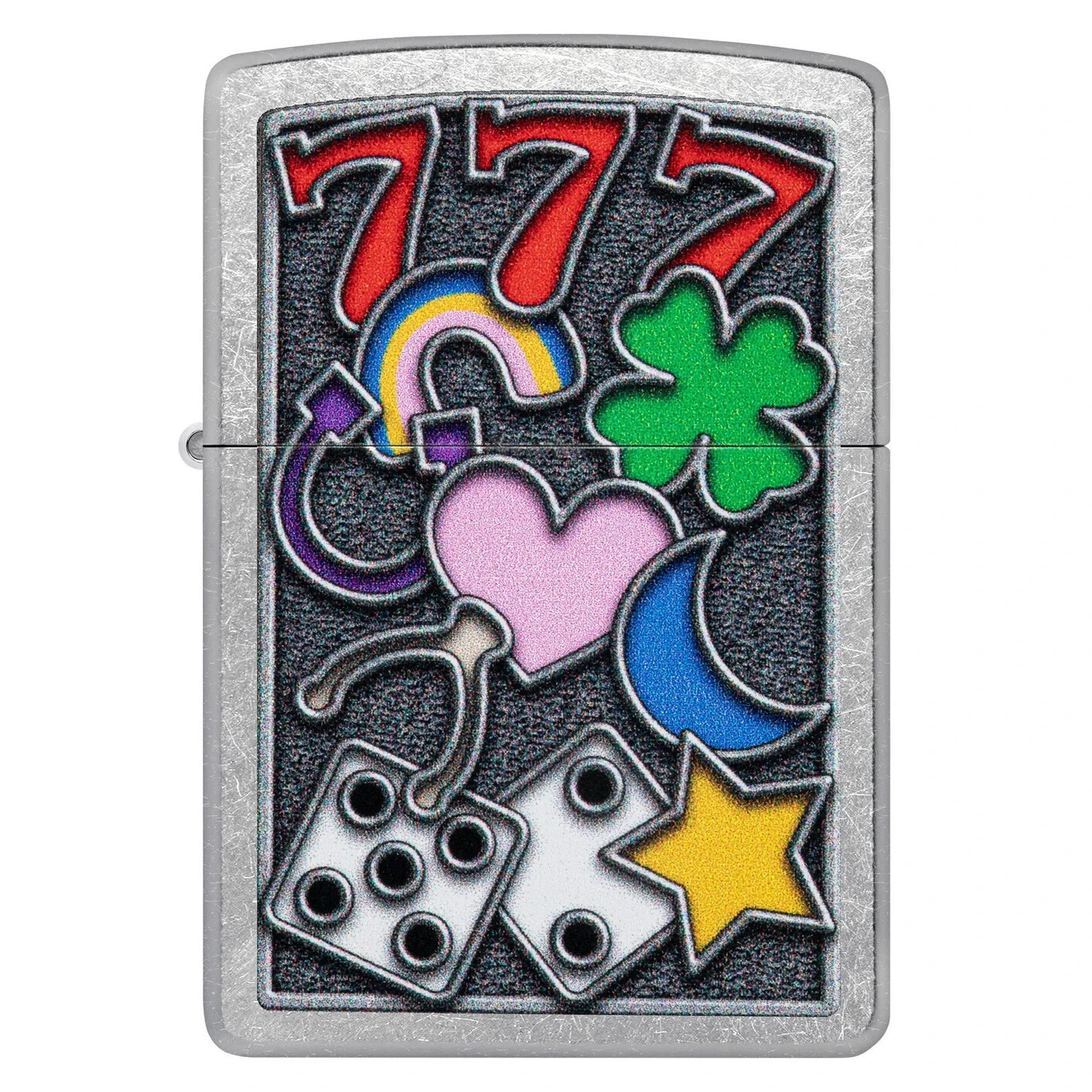 Zippo Lighter - All Luck Street Chrome - 48682 - $24.56