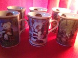 Danbury Mint Boyds Bears Mugs Cups Collector 4&quot; x 3&quot; New Set of 6 - £36.84 GBP