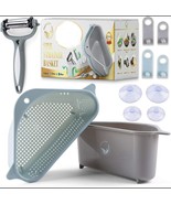 Set of 2 Sink Stainer Basket Triangular Multifunctional Corner Strain w/... - $17.81