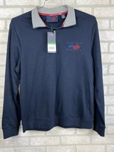 Perry Ellis America Men&#39;s Pique Knit Long Sleeve Polo Shirt Stretch Sz L NWT - £23.33 GBP