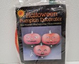 Vintage Halloween One Pumpkin Honeycomb Decoration Jack o lantern Hanging - $10.79