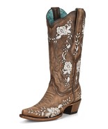 Corral Women&#39;s Embroidered Floral Snip Toe Western Boots - £139.43 GBP