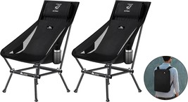 Anyoker Camping Chair, Compact Backpacking Chair, Portable, Sjb （Black 2 Pack） - £57.18 GBP