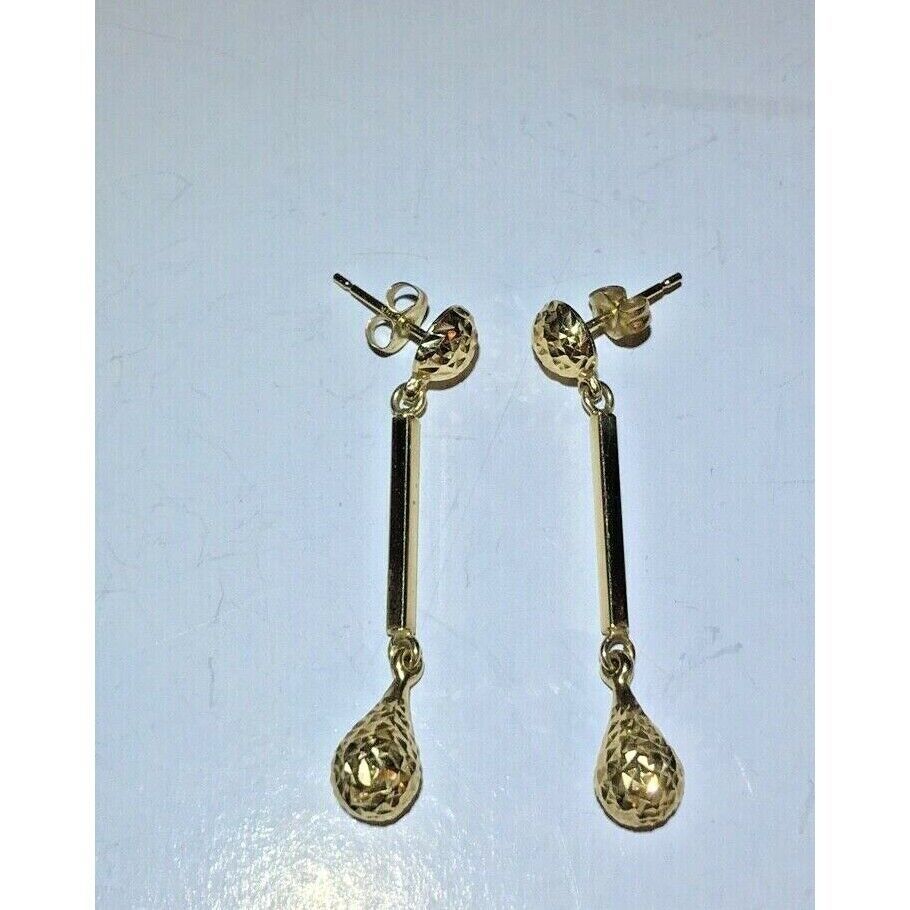 14K YELLOW GOLD DROP/DANGLE EARRINGS SKY Item image 3
