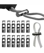 10x Double Hole Metal Cord Lock Apparel Clamp Barrel Toggle Spring Stopper - $6.82 CAD