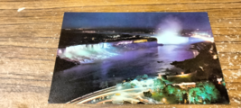 Niagra Falls, night time view Oneida Tower vintage Post card - £2.84 GBP