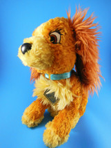 Disney Lady Plush Lady &amp; The Tramp 12&quot; Cocker Spaniel shaggy fur Vintage - £14.68 GBP